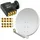 PremiumX DELUXE100 Satellitenantenne 100 cm Aluminium in Hellgrau Offset Antenne HDTV 3D 4K DELUXE Octo LNB Sat
