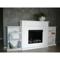 Ethanol und Gelkamin Kamin mit Regal Ethanolkamin Orchidea Weiss