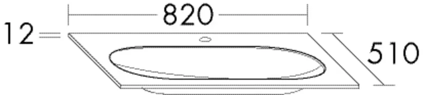 Burgbad Glas-Waschtisch Glas HGL variabel Dunkelgrau Hochglanz, GWBB082A0121 GWBB082A0121