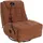 Mendler Relaxsessel HWC-P92 Chenille 82 x 96 x 82 cm Orange mit Liegeposition