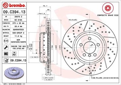 Brembo 2x Bremsscheibe belüftet vorne für BMW