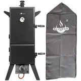El Fuego® Gasgrill "Portland XL" | inkl. Abdeckhaube | inkl. Gasschlauch und Druckminderer | inkl. Wasserschale & Smokebox | Räuchergrill | Smoker | AY 3172