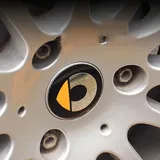 BROHN 4X Auto Radnabenkappen Emblem Aufkleber Aufkleber für Smart Fortwo Forfour 453 451 450 452 Crossblade Roadster Cabrio City-Coupé,Yellow Style