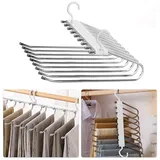 Ronronner 9 in 1 Hosenaufhängung, 1 Stück Hosenbügel Klemmbügel, Hosenkleiderbügel, Kleiderbügel Hose, Hosenbügel Platzsparend, Kleiderbügel Hosen Platzsparend für Hosen, Kleidung, Handtücher