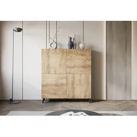 Home Affaire Highboard Phuket II 120 x 130 x 39 cm matera anthrazit / kastanie breslau