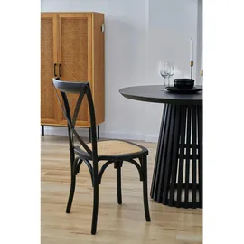 SIT Möbel Rattanstuhl gepolstert schwarz 2er Set