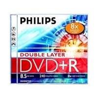 Philips 8710895992114 8.5GB DVD+R DL 5 Zoll DVD in weiß - DVD+RW (8,5 GB, DVD+R DL, 120 mm, 5 x 240 min, 8 x)