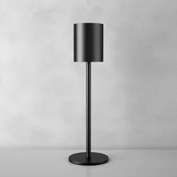 TecTake GmbH Retro-Tischlampe Corly, LED, 7 Lichtfarben, dimmbar - schwarz