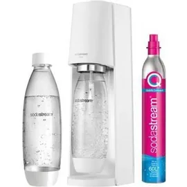 Sodastream Terra white + PET-Flasche 1 l + Zylinder