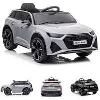 ES-Toys Audi RS6 lizenziert Kunstledersitz EVA-Reifen MP3 grau