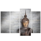 Wall-Art Mehrteilige Bilder Thailand Buddha Set (4-teilig), (Set, 4 St.)