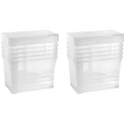 Gardissimo 10er-Set Aufbewahrungsbox Kunststoff Klarsichtbox Belüftung 20L