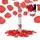 Relaxdays Party Popper 40 cm Rosenblätter/Rot,Weiß,Schwarz