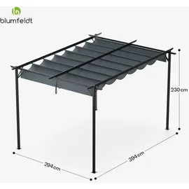 Blumfeldt Pergola 3 x 4 m Dunkelgrau