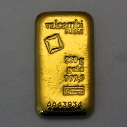 Goldbarren 250g VALCAMBI gegossen