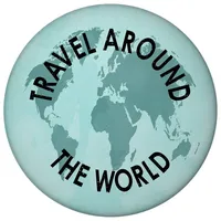 Speecheese Travel Around The World Weltkarte Magnet rund mit