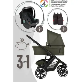 ABC-Design ABC Design Salsa 5 Air 3in1 inkl. Babyschale und Adapter, Farbe Kinderwagen:Avocado