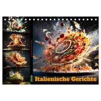 Calvendo Italienische Gerichte (Tischkalender 2026 DIN A5 quer), CALVENDO