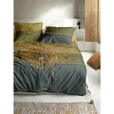 IRISETTE Bettwäsche Frida Kahlo 8536, Mako-Satin, Designed in Germany, grün, 30, 135x200 + 80x80 cm