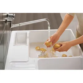 Villeroy & Boch Spülstein Doppelbecken weiß alpin + Excenterbetätigung