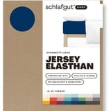 schlafgut Easy Jersey 180 x 200 - 200 x 220 cm blue deep