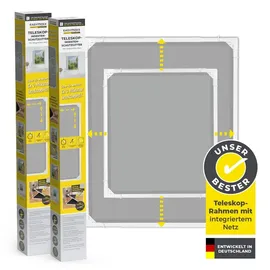 EasyMaxx Teleskop-Insektenschutzgitter 2er-Set 80 x 100 cm Weiß