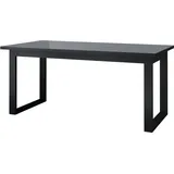 Helvetia Helio Ausziehbarer Tisch 170-220 cm Schwarz/Graues Glas - Grau