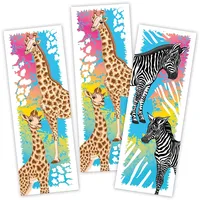 Limonia 12 Lesezeichen Papier Safari Set Mitgebsel Mitbringsel Gastgeschenk Dank Giveaways zum Kindergeburtstag Fest Event Motto-Party Feier für Teens Mädchen Jungen Kindergarten Schule