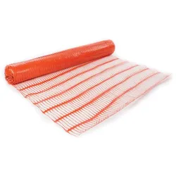 Perel Absperr-Warnzaun für Schutz und Abgrenzung von Baustellen, (Sport)-Veranstaltungen und öffentlichen Bereichen Orange, Rolle: 1 m x 50 m, 80 g/m2