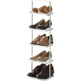 Yamazaki 2478 TOWER Schuhregal, weiß, Stahl, Minimalistisches Design, 22 x 18 x 77,5 cm