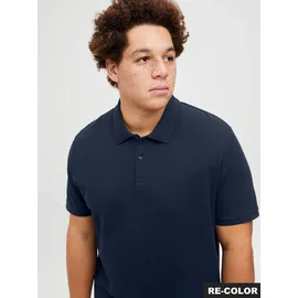 Jack & Jones PlusSize Poloshirt JJEAUSTIN POLO SS NOOS PLS mit Polokragen blau 5XL (70/72)