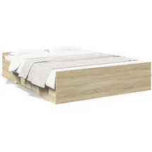 vidaXL Bettgestell mit Schubladen Sonoma-Eiche 160x200cm Holzwerkstoff