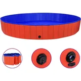 Hundepool Faltbar Rot 300x40 Cm Pvc Cfw579616