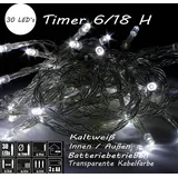 Mojawo - 30er LED + Batteriekette Kaltweiß/transparent Außen-mlk102iza