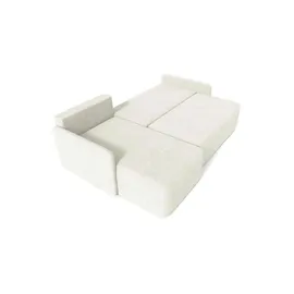 Selsey Eckcouch mit Schlaffunktion 2-Sitzer Creme