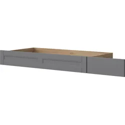 Bettschubkasten HOME AFFAIRE "Tara", grau (graphite matt, pacific walnut), B:188cm H:20cm T:72cm, MDF, Spanplatte, Schubladen, Bettschubkasten Bett-Zubehör, für Tara Betten, auf Rollen