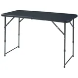 [en.casa] Höhenverstellbarer Klapptisch Adelfia 120x60cm Schwarz