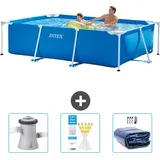 Intex – Schwimmbecken mit rechteckigem Rahmen – 260 x 160 x 65 cm – im Lieferumfang enthalten Accessoire CB74