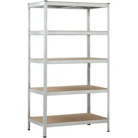 schulte-regalwelt Schwerlastregal Holz 180 x 100 x 60 cm silber