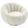 vente-unique Drehsessel muschelförmig Bouclé-Stoff 0 x 0 x 0 cm Weiß