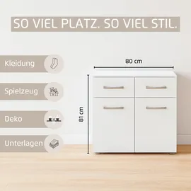 Rauch Kommode Gamma 80 x 81 cm Holzwerkstoff weiß