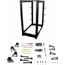 Startech Open Frame - 4POSTRACK25U Server-rack StarTech.com 25HE Serverschrank, Schwarz