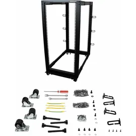 Startech Open Frame - 4POSTRACK25U Server-rack StarTech.com 25HE Serverschrank, Schwarz