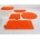 Badematte »Lana«, Höhe 25 mm, rutschhemmend beschichtet, fußbodenheizungsgeeignet-schnell trocknend-strapazierfähig, Badteppich, Badematten Gr. 3-tlg. Stand-WC Set 3 teiliges & rund orange
