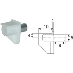 Bodenträger Safety -  weiß