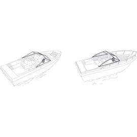 Pro-Tec [PRO.TEC]® Fahrzeugabdeckung, Bootsabdeckplane mit Zubehör bis 425-487x230 cm (L) Blau