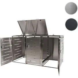 MCW Mülltonnenverkleidung E83 197 x 80 x 116 cm silber