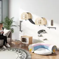 PawHut Kletterwand 171 x 36,5 x 43 cm grau