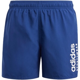 adidas Sportswear Essentials Logo CLX Swim Shorts Kids Badeanzug, Dark Blue/White, 11-12 Years
