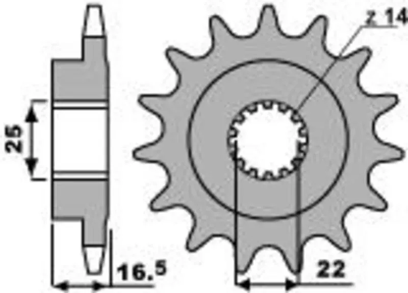 PBR Standaard stalen tandwiel 2114 - 525